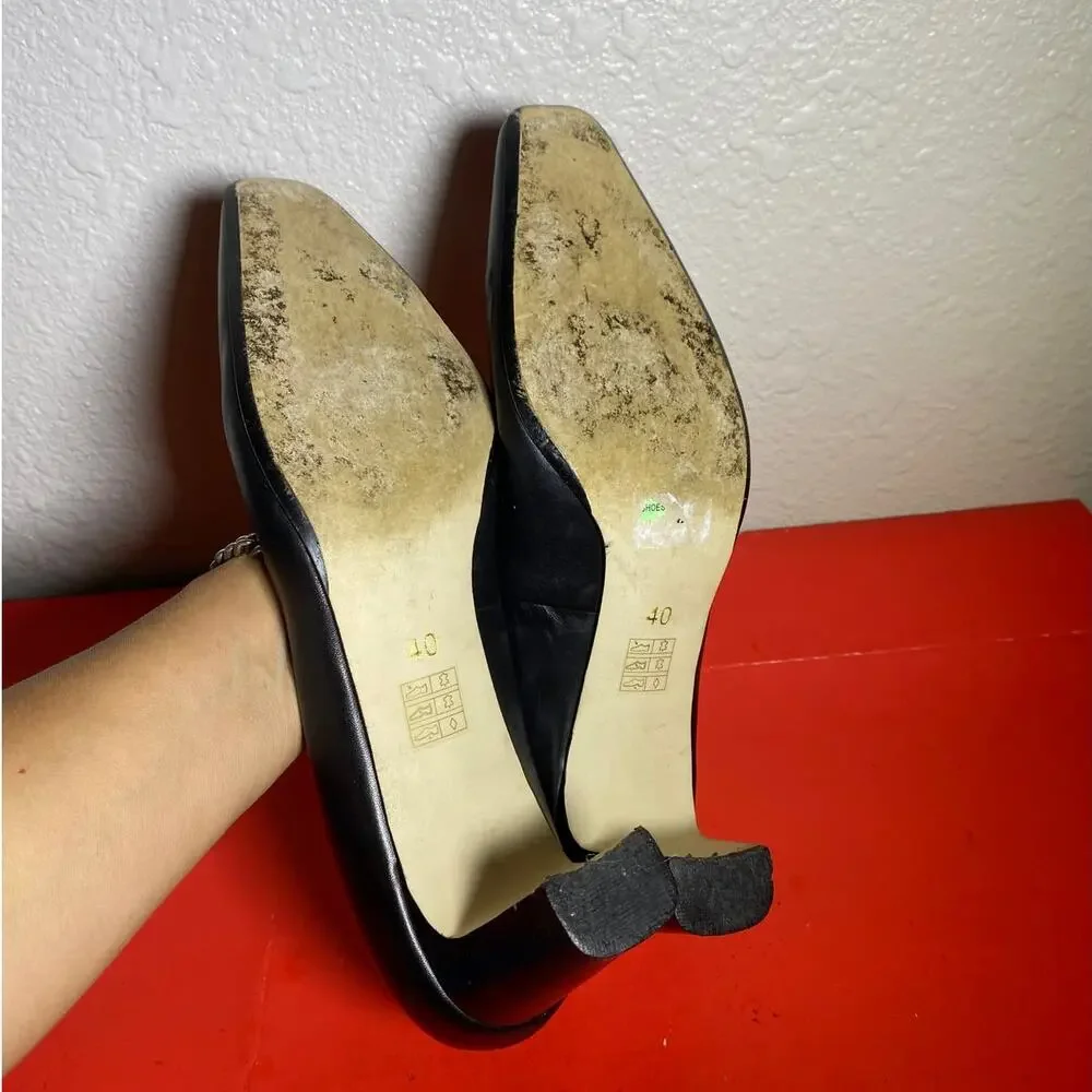 Carvela Black Leather Pumps Size 9.5 / 40 EU
